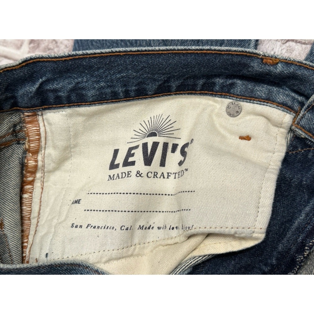Levis‎ Jeans 511 Mens 36x32 Blue Slim Made and Crafted Big E Whiskers Premium - Picture 4 of 14